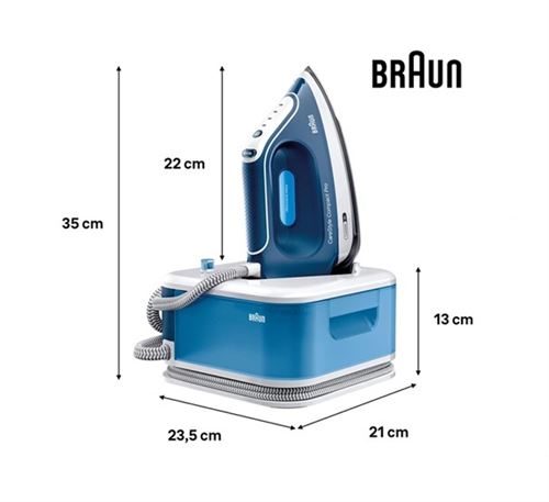 Braun CareStyle Compact Pro Steam Generator Iron 2400w - Blue | IS2565BL - Image 5