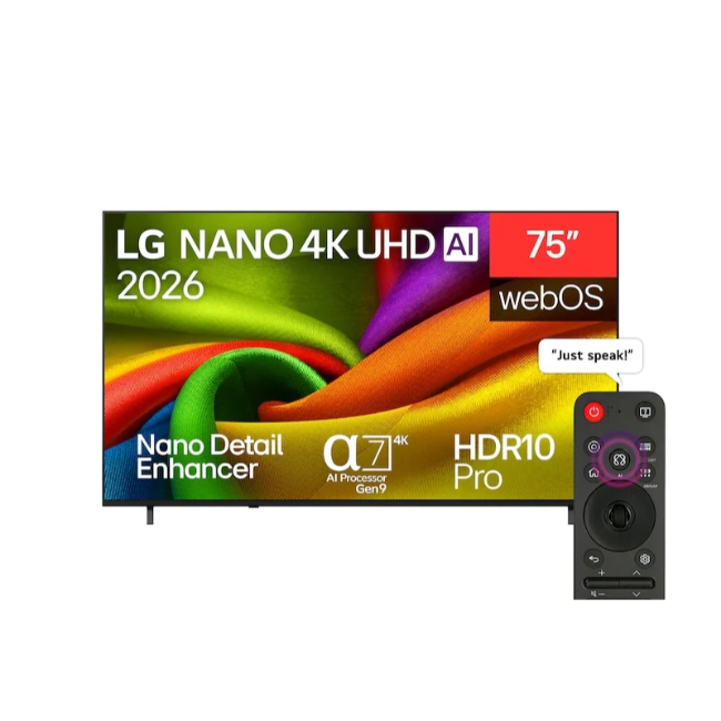 LG 75" Nano 4k UHD Smart TV - Black | 75NU850B6LA.AEI