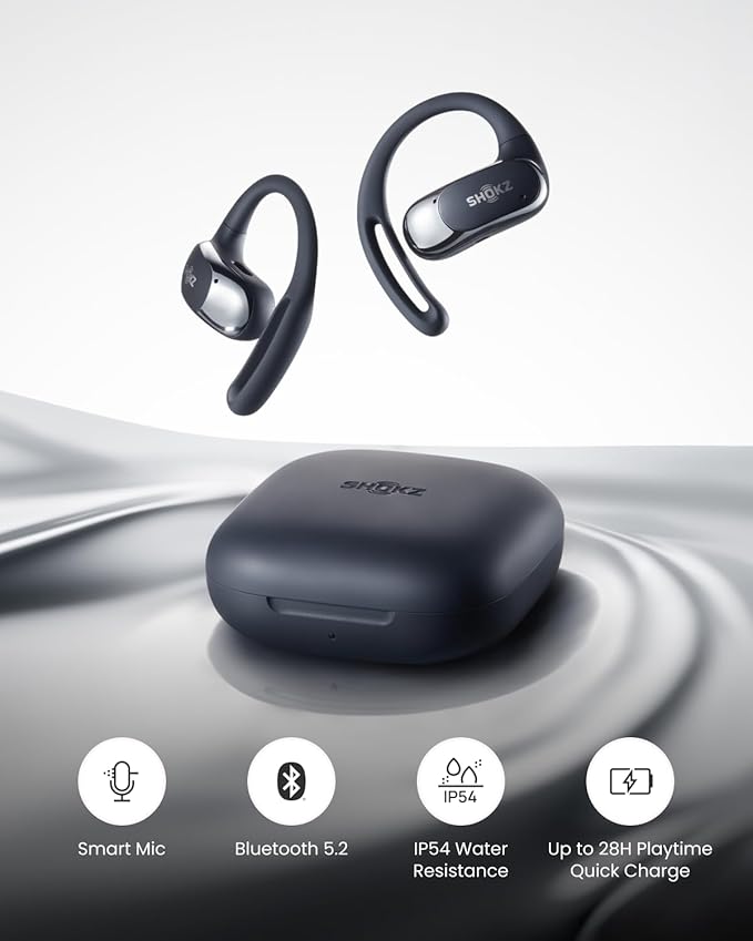 Shokz OpenFit Air True Wireless Earbuds - Black | 38-T511BK - Image 6