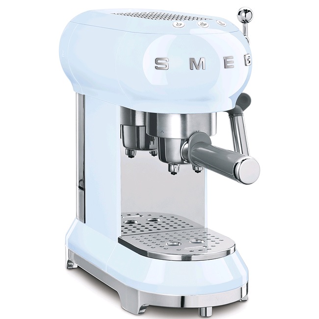 Smeg 50's Retro style Espresso Coffee Machine Pastel Blue | EFCF01PBUK - Image 2