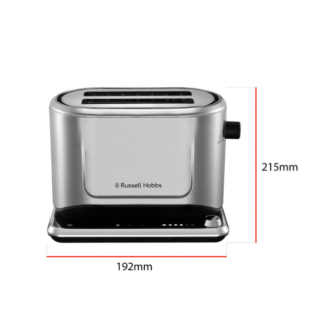 Russell Hobbs Attentiv 2 Slice Toaster - Brushed Stainless Steel | 26210 - Image 2