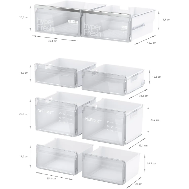 Siemens IQ300 French Door Fridge Freezer - Brushed Black Steel | KF96NAXEAG - Image 10