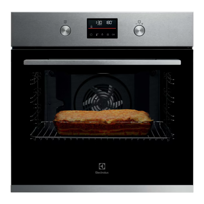 Electrolux 500 SurroundCook Pyrolytic Built-in Oven - Stainless Steel | KOFFP46TX