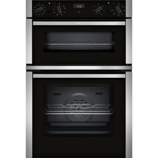 Neff N 50 Built-In Double Oven - Black and Stainless Steel | U1ACE5HN0B