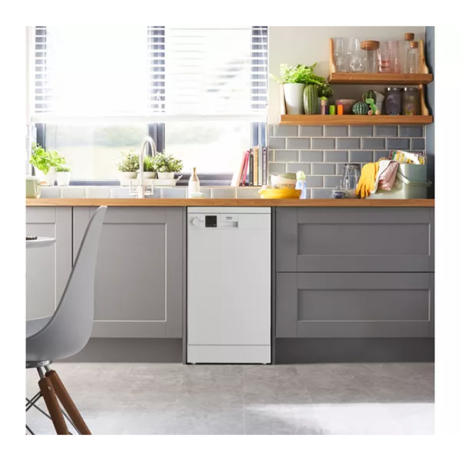 Beko Freestanding Slimline Dishwasher with Quick Programmes - White | DVS04X20W - Image 8