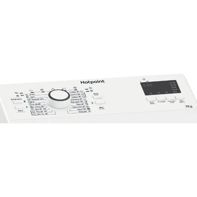 Hotpoint Freestanding AntiStain 7kg Top Loader Washing Machine - White | WMTF722 - Image 6