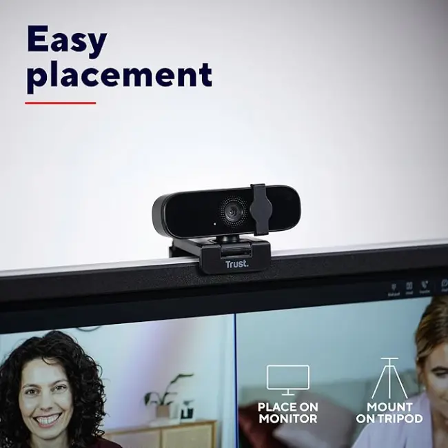 Trust Tanor 1080p Full HD Webcam | Black | T25548 - Image 5