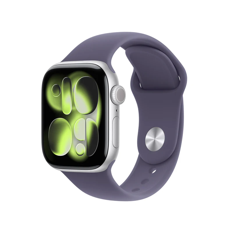 Apple Watch Series 11 GPS 42MM Silver Aluminium Case with Purple Fog Sport Band - S/M | MEU64MP/A Apple Watch Series 11 GPS 42MM Silver Aluminium Case with Purple Fog Sport Band - S/M | MEU64MP/A