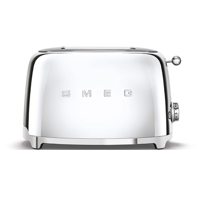 Smeg 50's Retro Style 2 Slice Polished Steel Toaster | TSF01SSUK - Image 1 Smeg 50's Retro Style 2 Slice Polished Steel Toaster | TSF01SSUK - Image 1