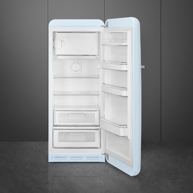 Smeg 50's Style Free Standing Fridge | With Ice Box | Right Hand Hinge | Pastel Blue | FAB28RPB6UK - Image 3
