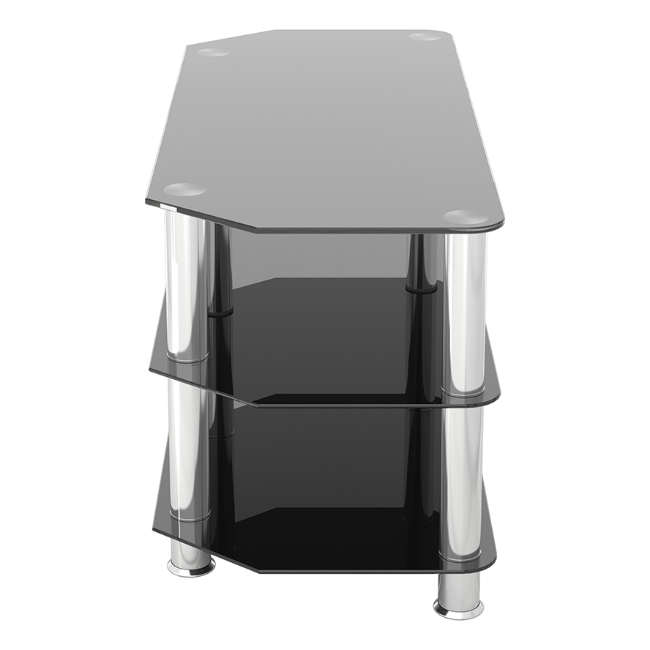 AVF Glass TV Stand 1000mm - Black and Chrome | SDC1000 - Image 3 AVF Glass TV Stand 1000mm - Black and Chrome | SDC1000 - Image 3