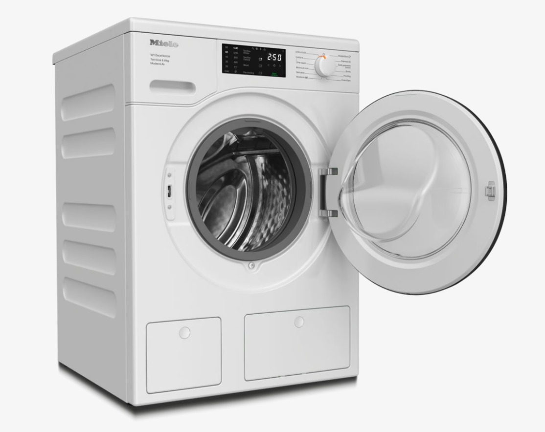 Miele TwinDos 8KG 1400 Spin Washing Machine - White | WED665 - Image 2