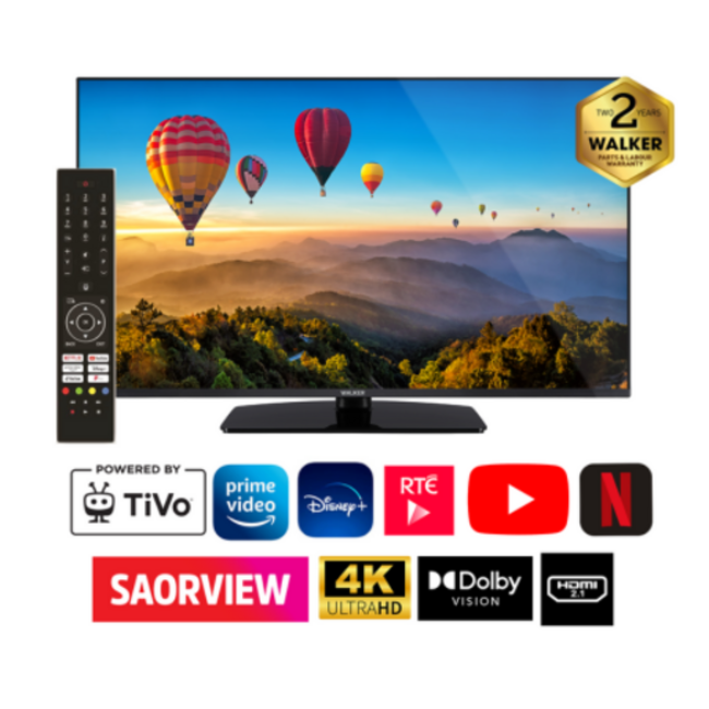 Walker 43″ 4K, Smart TiVo, Borderless, TV - Black | WP4K43241BRD Walker 43″ 4K, Smart TiVo, Borderless, TV - Black | WP4K43241BRD