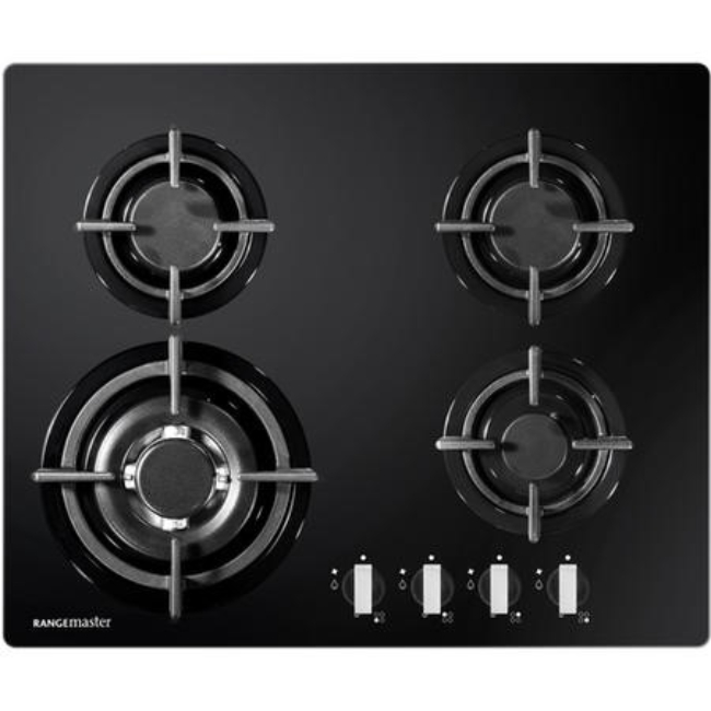 Rangemaster 60cm 4 Burner Gas Hob with Wok Burner | RMB60HPNGFGL Rangemaster 60cm 4 Burner Gas Hob with Wok Burner | RMB60HPNGFGL