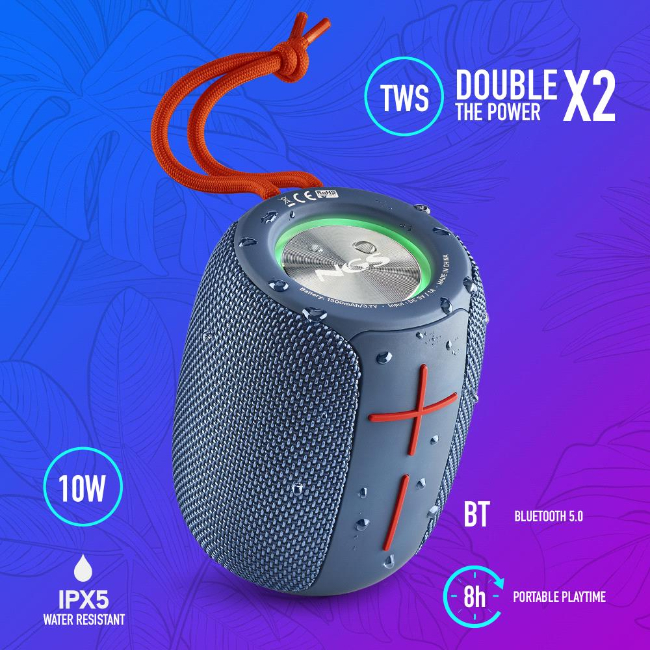 NGS Nitro 1 10W Bluetooth Speaker - Blue | 620320 - Image 3
