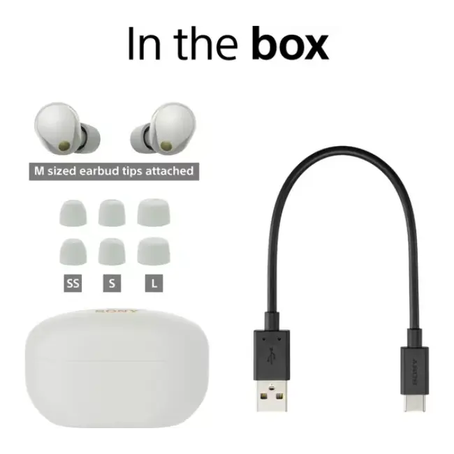 Sony Wireless Noise Cancelling Earbuds | Silver | WF1000XM5SCE7 - Image 8