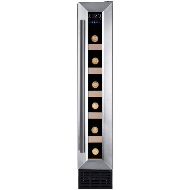 Amica 15cm Freestanding Slimline Wine Cooler in Stainless Steel | AWC150SS Amica 15cm Freestanding Slimline Wine Cooler in Stainless Steel | AWC150SS