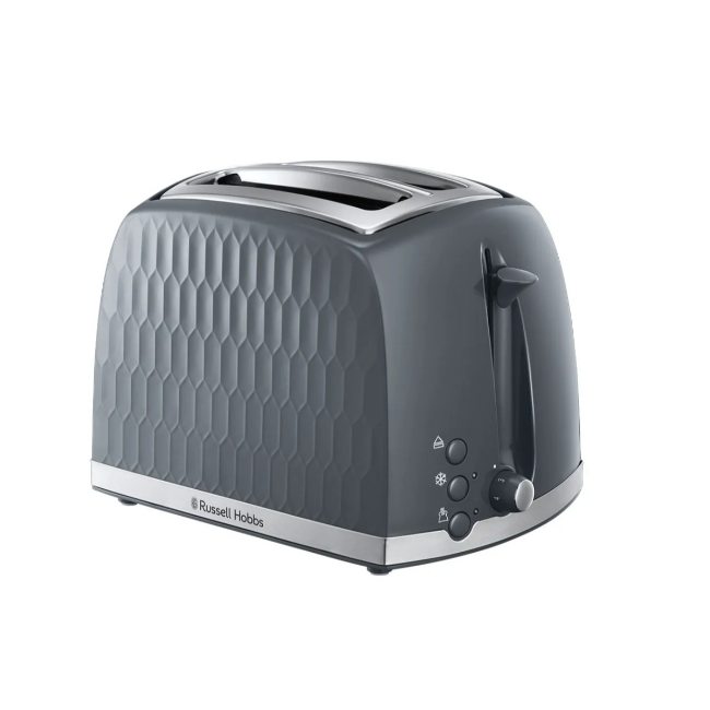 Russell Hobbs Honeycomb 2 Slice Toaster | Grey | 26063 Russell Hobbs Honeycomb 2 Slice Toaster | Grey | 26063