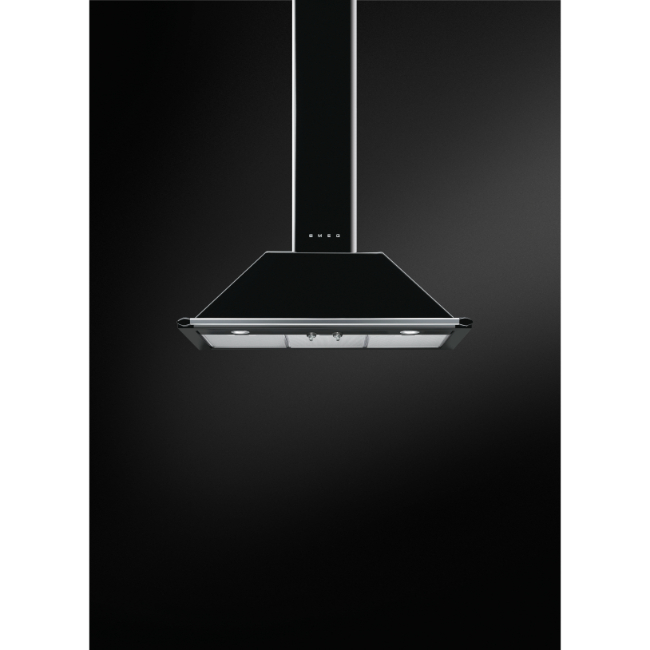 Smeg 90cm Victoria Chimney Hood - Black  | KT90BLE - Image 2