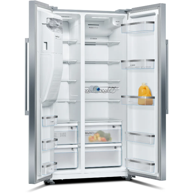 Bosch Series 6 American Fridge Freezer - Brushed Steel | KAD93AIERG - Image 2 Bosch Series 6 American Fridge Freezer - Brushed Steel | KAD93AIERG - Image 2