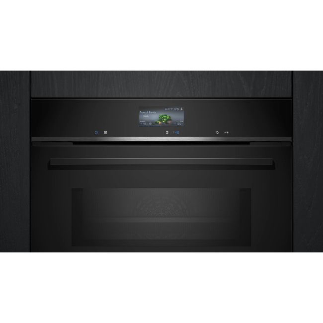 Siemens IQ700 Built-In Compact Oven with Microwave Function 60x45cm - Black | CM776G1B1B - Image 2