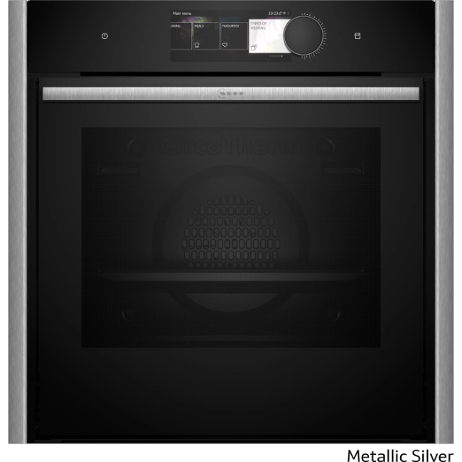 Neff N90 Built-In Single Oven with Added Steam function Oven with Slide'n'Hide - Black | B69VY7MY0 - Image 1