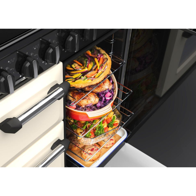 Rangemaster Classic 90cm Dual Fuel Range Cooker - Pale Cream | CL90DFPPCR-CM1 - Image 3