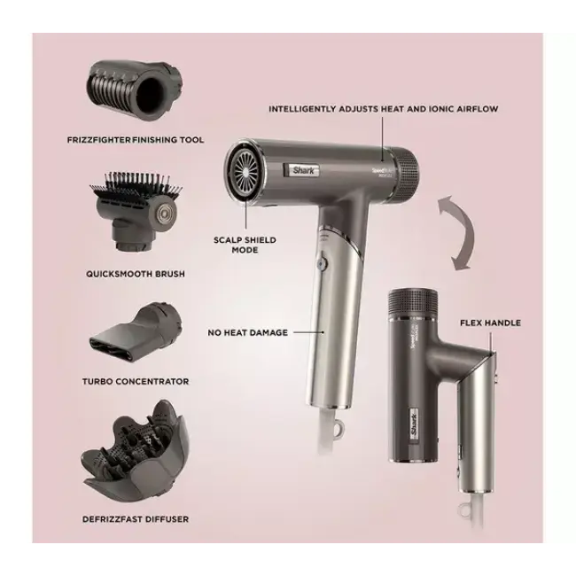 Shark SpeedStyle Pro FLEX 4-in-1 High-Velocity Hair Dryer | HD542UK - Image 10