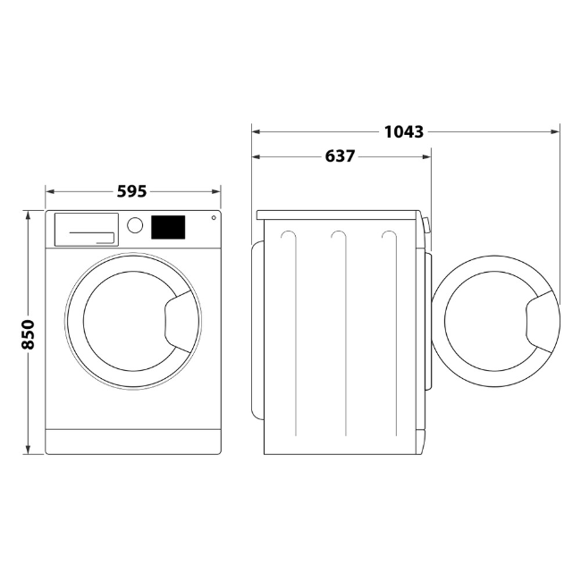Hotpoint Anti-stain Washing Machine - White | NSWE846WSUK - Image 7