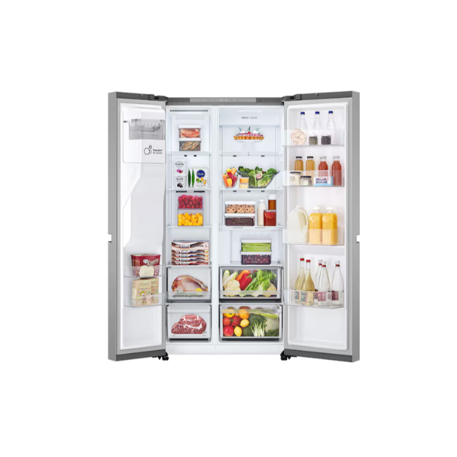 LG 641L NatureFRESH Side-By-Side Fridge Freezer - Prime Silver | GSLC40PYPE - Image 3