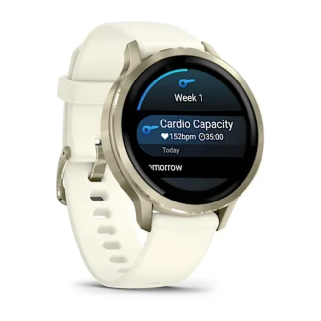 Garmin Venu 4 Smart Watch (41mm) - Lunar Gold with Bone Silicone Band | 010-03013-00 - Image 2