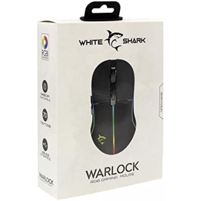 White Shark Warlock Gaming Mouse | Black | WARLOCK - Image 2