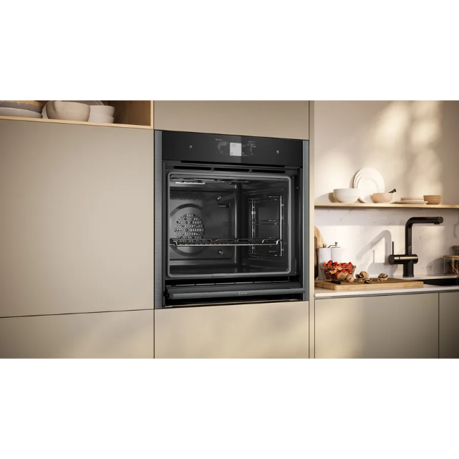 Neff N 90 Built-In Single Oven with Added Steam Function - Graphite Grey | B64VT73G0B - Image 5