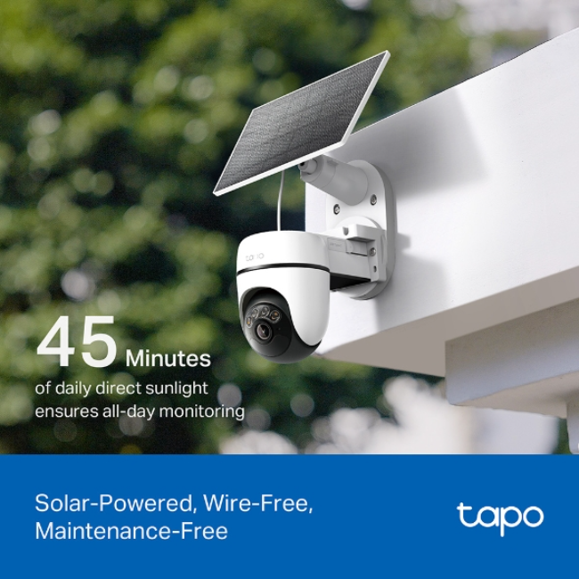 Tapo C610 2k Solar Security Camera Kit Pan / Tilt - White | TAPO-C610KIT - Image 6
