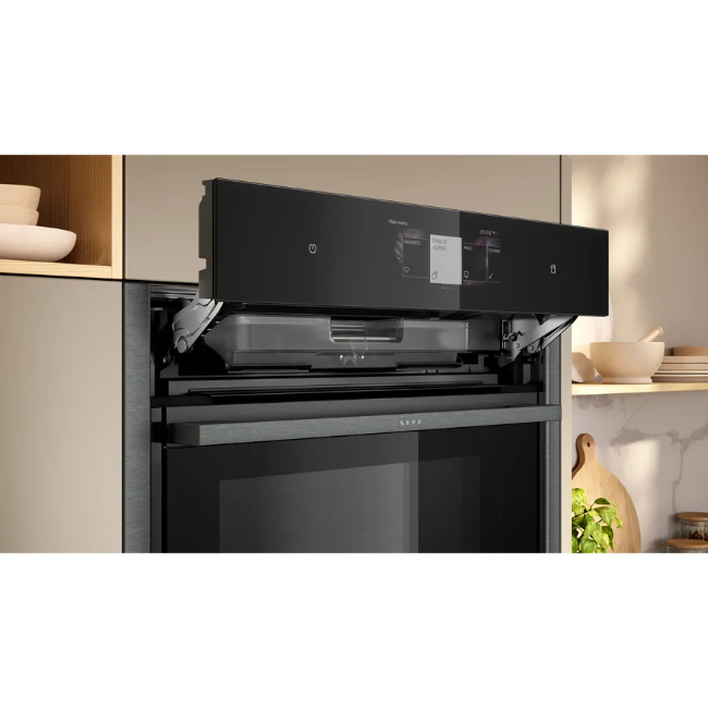 Neff N 90 Built-In Single Oven with Added Steam Function - Graphite Grey | B64VT73G0B - Image 3