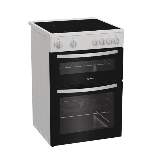 Indesit Electric Freestanding Double Cooker 60cm - White | IDE6VMW - Image 2