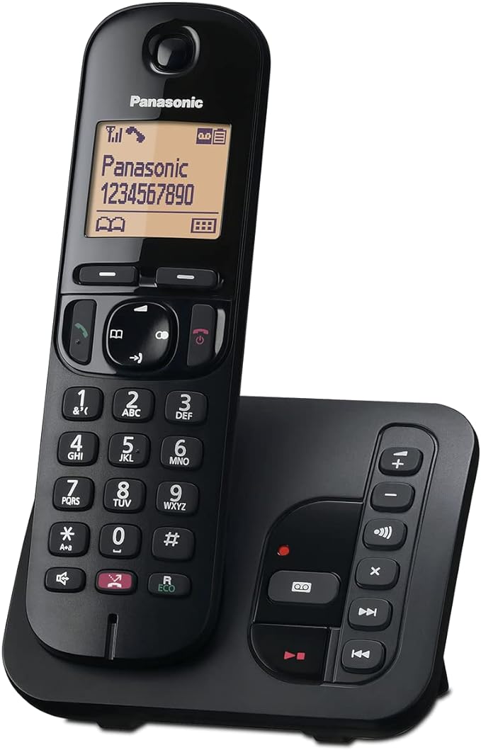 Panasonic Cordless Phone + Answer Machine - Black | KX-TGC260 Panasonic Cordless Phone + Answer Machine - Black | KX-TGC260
