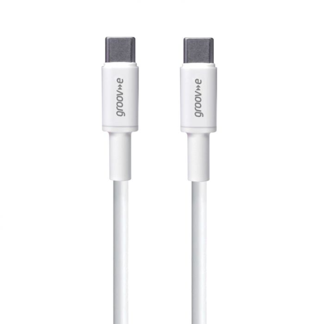 Groove USB-C To USB-C Charging Cable | White | GVMA025WE - Image 1