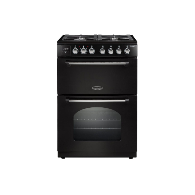 Rangemaster Classic 60cm Dual Fuel Cooker Black & Chrome | CLA60DFFBL/C Rangemaster Classic 60cm Dual Fuel Cooker Black & Chrome | CLA60DFFBL/C