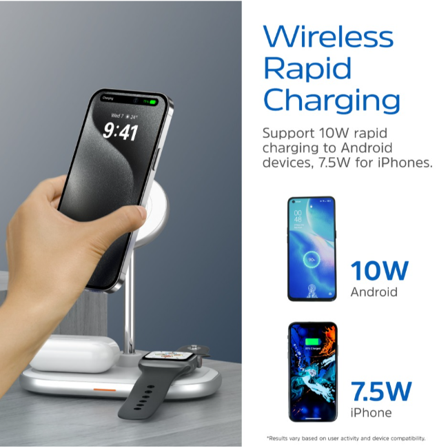 Energizer 3-in-1 Wireless Fast Charger & Stand | BWCP303 - Image 3