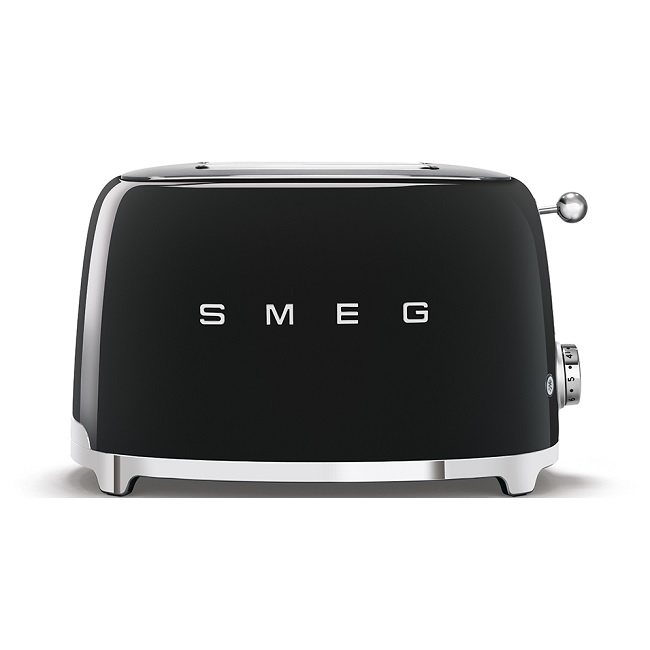 Smeg 50's Retro style 2 Slice Black Toaster | TSF01BLUK Smeg 50's Retro style 2 Slice Black Toaster | TSF01BLUK
