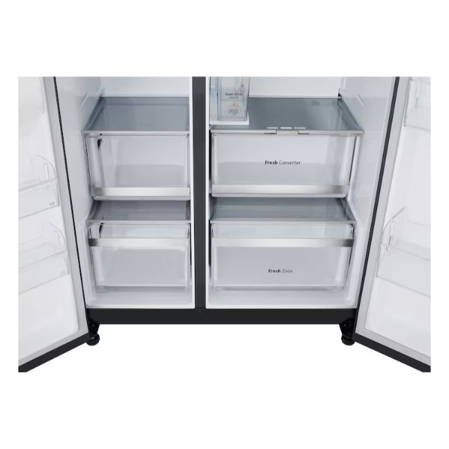 LG 628L Side-By-Side Fridge Freezer with Water & Ice Dispenser - Matte Black | GSLE81EPBD - Image 5