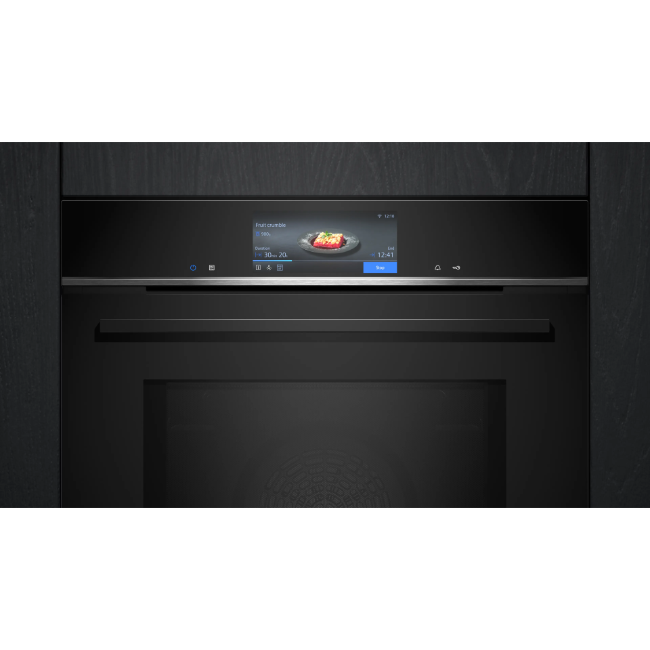 Siemens IQ700 Built-In Single Oven with Microwave-Function - Black | HM778GMB1B - Image 2