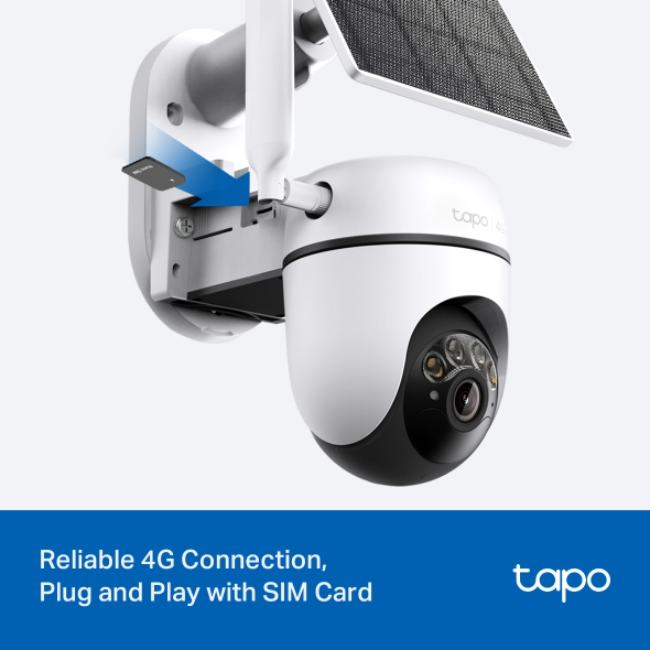 TP-Link Tapo 4g Sim 2k Solar Security Camera Kit Pan/tilt - White | TAPO-C615GKIT - Image 3
