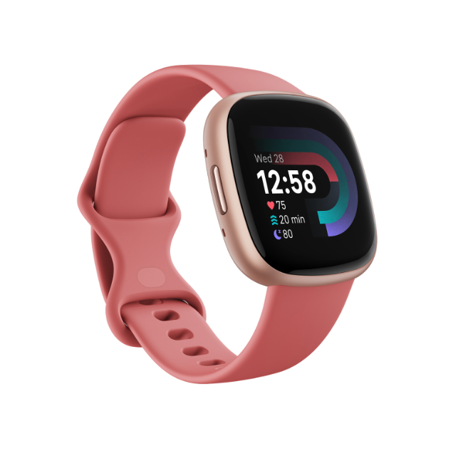 Fitbit Versa 4 Smartwatch - Pink Sand / Copper Rose Aluminium | FB523RGRW Fitbit Versa 4 Smartwatch - Pink Sand / Copper Rose Aluminium | FB523RGRW
