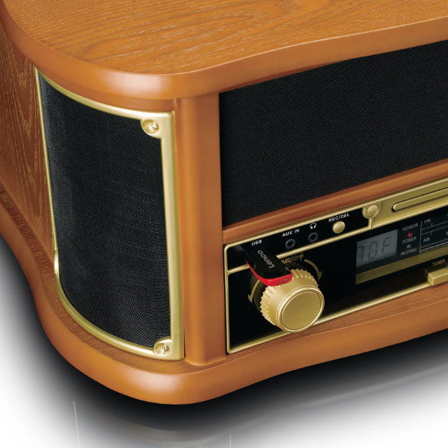 Classic Phono Retro Turntable - 8 In1 - Wood | TCD-2551WD - Image 10