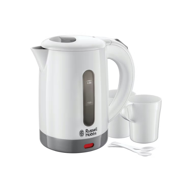 Russell Hobbs 0.85L Compact Travel Kettle - White | 23840 Russell Hobbs 0.85L Compact Travel Kettle - White | 23840