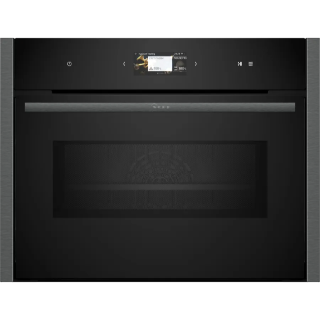 Neff N90 Built-in Compact Oven with Microwave Function - Black/Graphite | C24MS31G0B