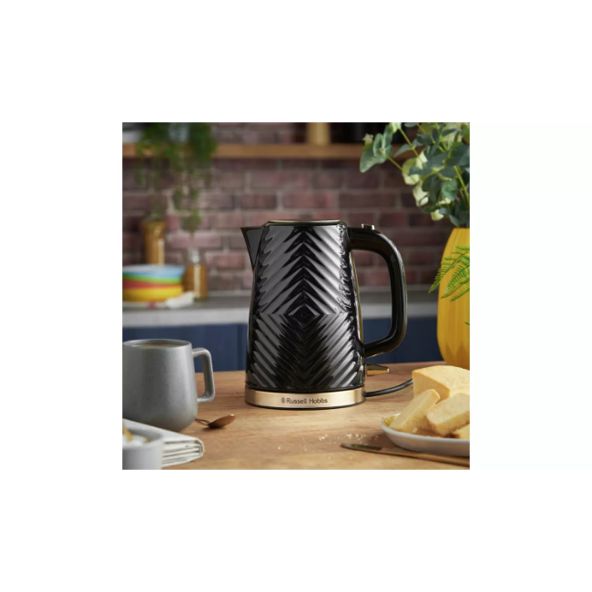 Russell Hobbs Groove Kettle 1.7L - Black | 26380 - Image 5 Russell Hobbs Groove Kettle 1.7L - Black | 26380 - Image 5