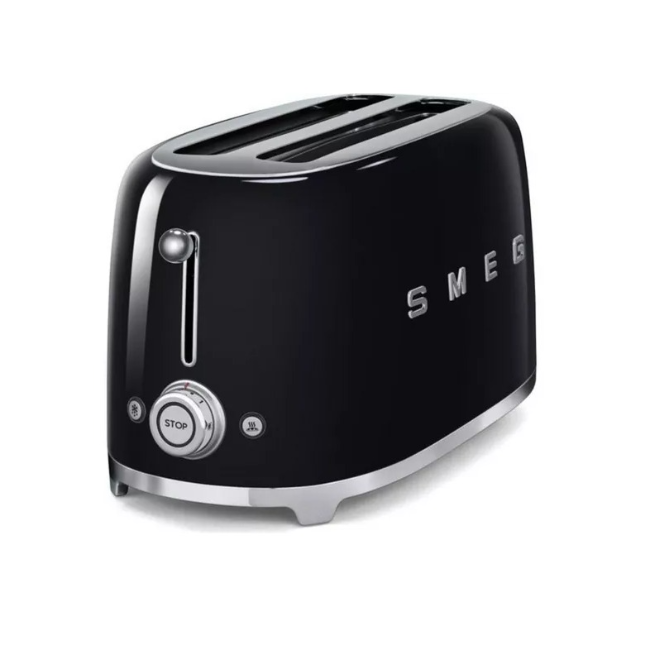 Smeg 50's Retro Style 4 Slice Toaster | Black | TSF02BLUK